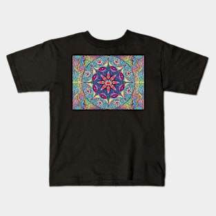 Mandala trippy doodle (1) Kids T-Shirt